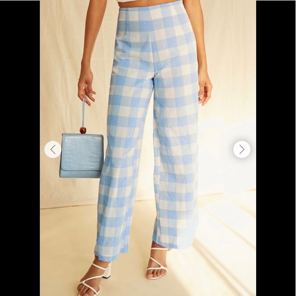 forever 21 high rise plaid pants - Picture 2 of 3